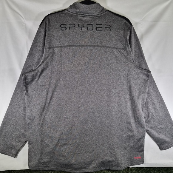 Spyder Active 1/4 Zip Pullover Mens XL Gray Stretch Athletic Performance ProWeb - Picture 3 of 11